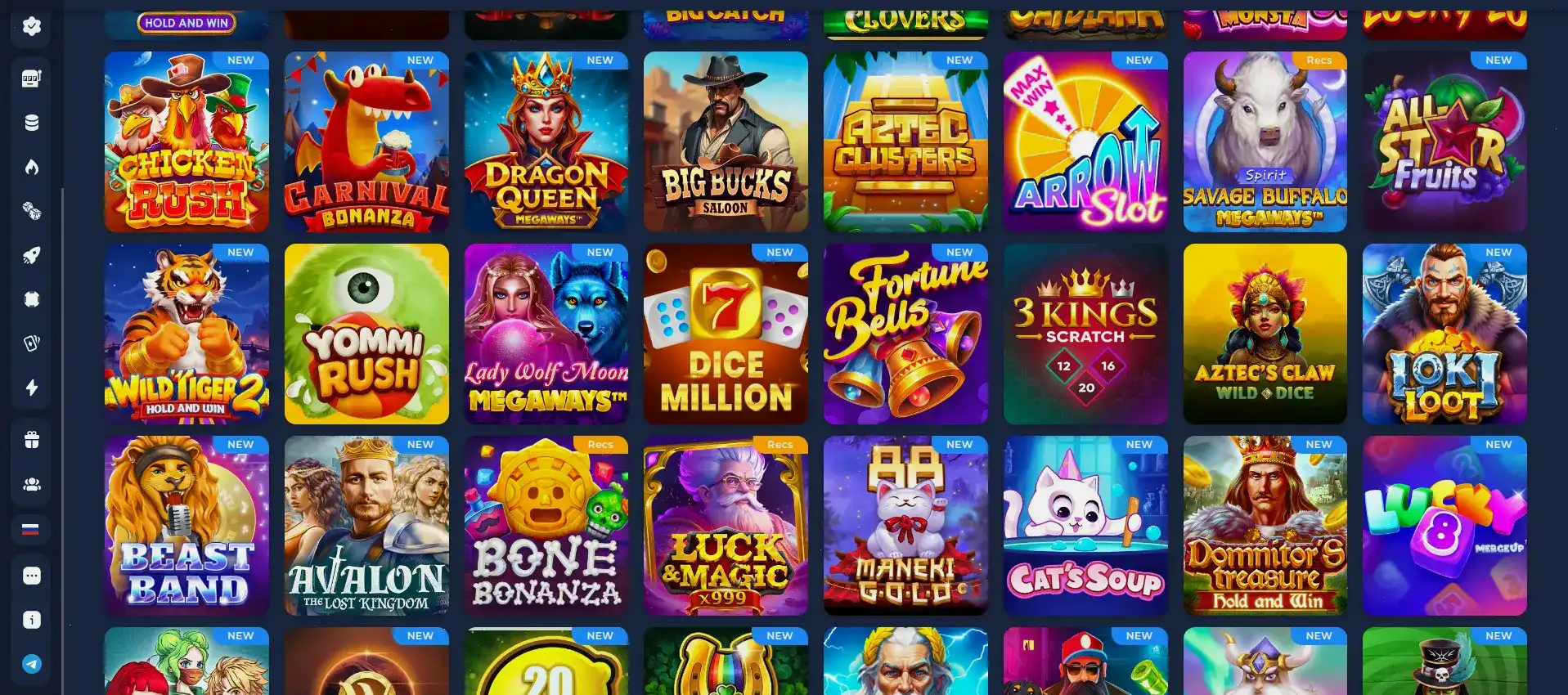 Кэш-гонки и фриспины Matreshka casino